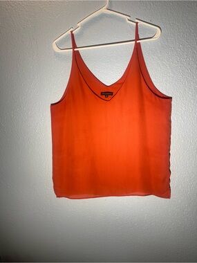 Shinestar Orange V-Neck Silk-Blend Camisole